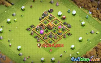 Best Town Hall 5 Trophy Base - Anti 3 Star & Symmetric Layout #23466