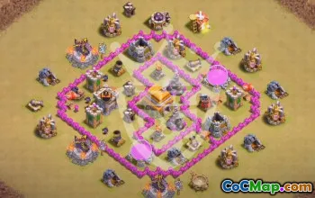 Best Town Hall 6 Base Layout for CoC #54790