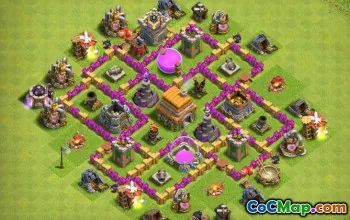 Best Town Hall 6 تخطيطات قاعدة لـ COC: خرائط الزراعة والكأس #13079