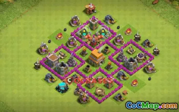 Best Town Hall 6 Hybrid Base - Anti 2 Star Strategy #19954