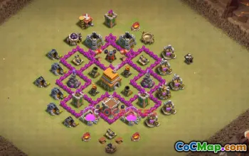 Best Town Hall 6 War Base – Anti 3 Stars & Anti Air! #20609