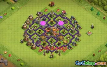 Best Town Hall 7 Farming Base - Anti-Ground & Symmetric #20006