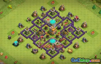 Best Town Hall 7 Hybrid Base: Anti 3-Star & Compact Design #20292