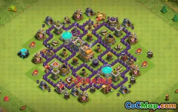 Best Town Hall 7 Hybrid Base: Anti 3-Star & War Ready! #20844