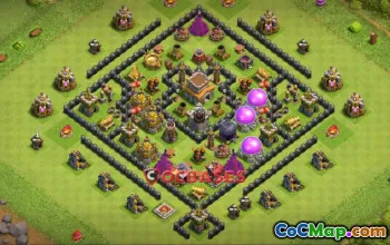 Best Town Hall 8 Farming Base | Clash of Clans Copy Link #23151