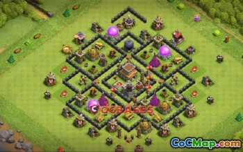 Best Town Hall 8 Farming Base | Clash of Clans Copy Link #23605