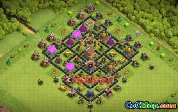 Best Town Hall 8 Farming Base | Copy Base Link | Clash of Clans #21523