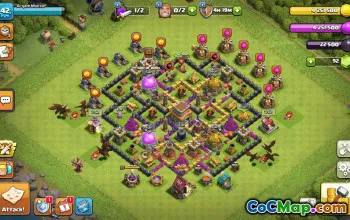Best Town Hall 8 Hybrid Base Design #55763