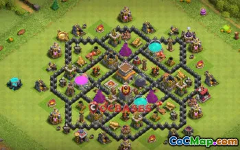 Best Town Hall 8 War Base: Anti 3 Stars & Compact Design #20075