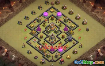 Best Town Hall 8 War Base | Clash of Clans Copy Link #22037
