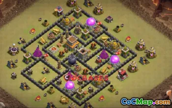 Best Town Hall 8 War Base for Clash of Clans - Copy Link! #24070