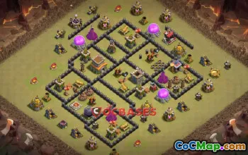 Best Town Hall 8 War Base Layout - Clash of Clans Guide #22027
