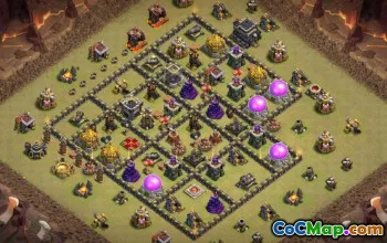 COC＃15207的最佳市政厅9基础布局和地图