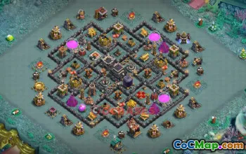 Best Town Hall 9 CWL Base for Crystal 2 League | Clash of Clans #19185