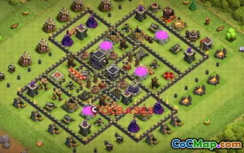 Best Town Hall 9 Farming Base | Copy Base Link - Clash of Clans #21951