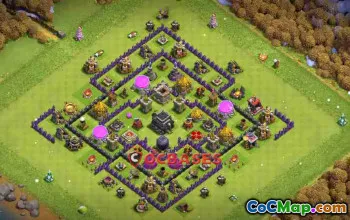 Best Town Hall 9 Hybrid Base: Anti 2 & 3 Stars Strategy #23493