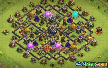 Best Town Hall 9 Hybrid Base - Clash of Clans Tips & Links #20993