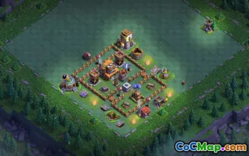builder hall 4, builder/trophy/farming base layout #42462