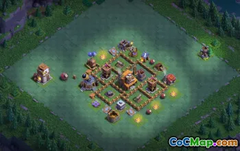 builder hall 4, builder/trophy/farming base layout #42529