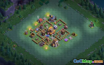 builder hall 4, builder/trophy/farming base layout #42595