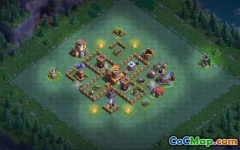 builder hall 4, builder/trophy/farming base layout #42736