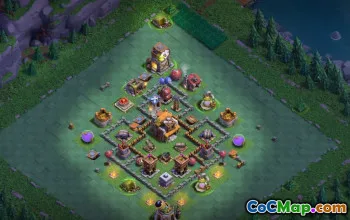 builder hall 5, builder/trophy/farming base layout #42801
