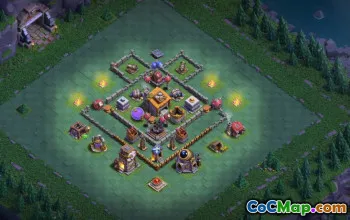 builder hall 6, builder/trophy/farming base layout #41530