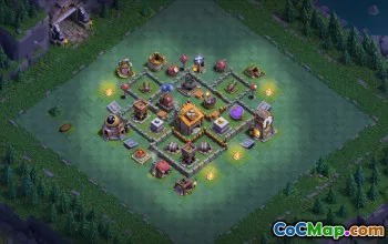 builder hall 6, builder/trophy/farming base layout #41548