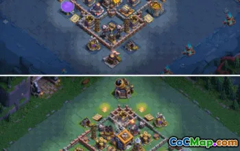 builder hall 9, builder/trophy/farming base layout #39307