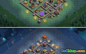 builder hall 9, builder/trophy/farming base layout #39331