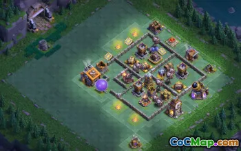 builder hall 9, builder/trophy/farming base layout #49996