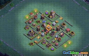 Bố cục cơ sở xây dựng cho COC: Hội trường xây dựng 6 bản đồ và liên kết #13999