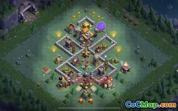 Builder Hall 10 Trophy Base 2024 | Clash of Clans Ruby 1 #19195