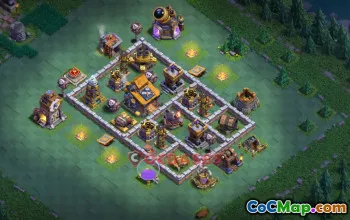 Builder Hall 10 Trophy Base | Clash of Clans Defense Link #52404