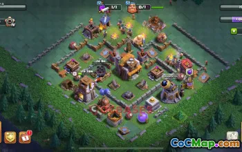 Builder Hall 5 Fun Base - Strong Defense & Rarely 3-Star Clash of Clans #49010