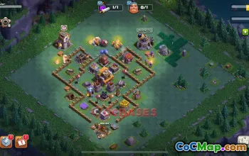 Builder Hall 5 Trophy Base | Clash of Clans Anti Witch Base #49011