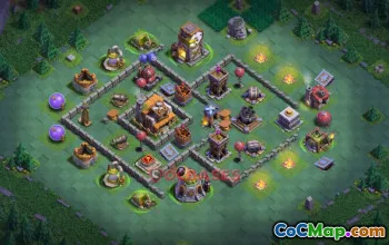 Baza trofeului Sala constructorului 5 - Ghid simetric Clash of Clans #18718