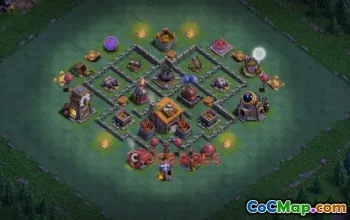 Builder Hall 6 Progress Base | Clash of Clans Hybrid TH5 & TH6 #48958