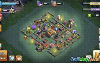 Builder Hall 6 Trophy Base | Clash of Clans Hybrid Defense #48948