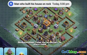 Строительный зал 7 базовые макеты для COC: фермерские и трофейные карты № 13144