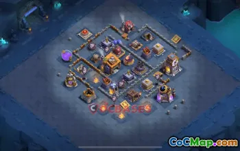 Builder Hall 7 Progress Base | Clash of Clans Copy Base Link #48995