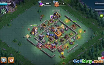 Builder Hall 8 Trophy Base - Clash of Clans | Lovely Base Link #49019