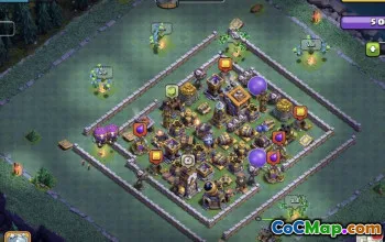 Builder Hall 9 Baslayouter för COC: Farming & Trophy Maps #15900