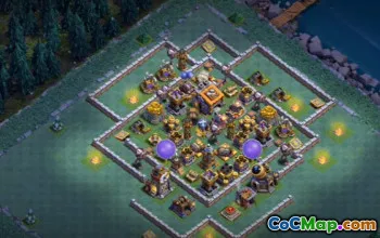 Builder Hall 9 COC Base Disping: Maps agricoles et trophés # 15715