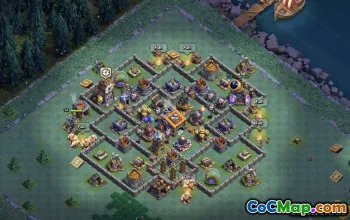 Builder Hall 9 -layouter för COC: Jordbruk och trofékartor #14214