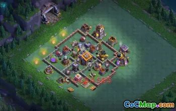 Builder Hall 9 Progress Base | Clash of Clans Defend & Climb #48947