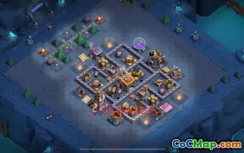 Builder Hall 9 Trophy Base | Clash of Clans META Design #48941