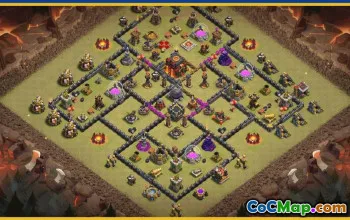 Clash of Clans Base Layouts for Town Hall 10 | CoC Map & Links #29537