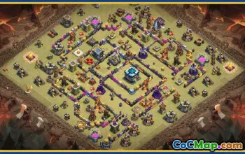 Clash of Clans Base Layouts for Town Hall 13 | War & Trophy Maps #29331