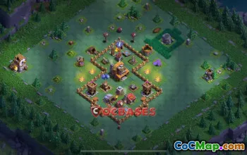 Clash of Clans Builder Hall 4 Trophy Base: 54 Win Streak #22513